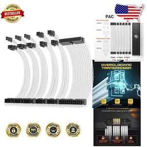 Professional 16AWG Power Supply Sleeved Cable Extension with 2 Set of Combs - Picture 1 of 10