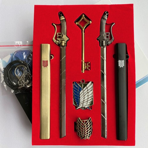 Attack on Titan Eren Jaeger Cosplay Necklace Keychain Pendant in Box ...