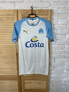 OLYMPIQUE MARSEILLE AUTHENTIC HOME FOOTBALL SHIRT 2018 2019 JERSEY PUMA sz M - Picture 1 of 13