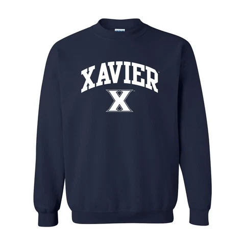Xavier Musketeers Arch Logo Crewneck Sweatshirt - Navy Cover