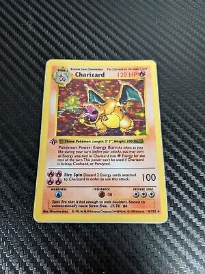 Charizard 4/102 1999 Base Set Pokemon Card ** Glossy Die-Cut Sticker ** • 5.99$