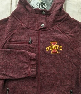 NEW Renu Iowa State Burgundy S Full Zip Sweater Hoodie NCAA women's jacket R $92 - Picture 1 of 11