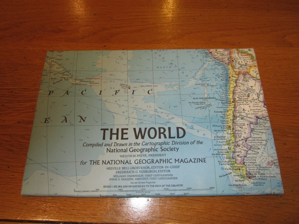 THE WORLD Map - Dec 1970 - National Geographic Magazine - Scale 1:39,283,200 - Image 1 of 3