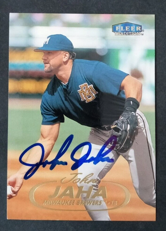 1998 Fleer (Tradition) SIGNED: John Jaha, BREWERS #468 - Image 1 of 1