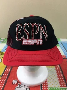 vintage 90S ESPN CAP HAT SNAPBACK RETRO SPORTS TV LOGO NOS DEADSTOCK - Picture 1 of 7