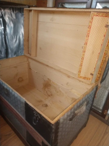 Antique Travel Trunk Cover
