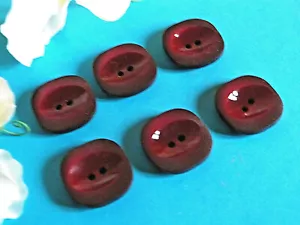 369C Chequerboard Buttons " Winery " Burgundy Lot Of 6 Buttons Ép. 1960 - Picture 1 of 3