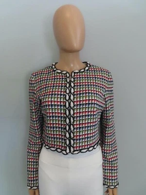 CHANEL Multicolor Geometric Full-Zip Front Blazer/Jacket Size F 38/US 6 - Image 1 of 4