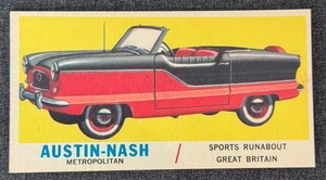 Topps Sports Cars #11 1961 Austin-Nash Metropolitan Sports Runabout excelente - casi nuevo - Imagen 1 de 2