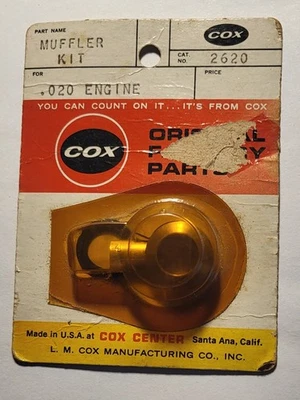 VINTAGE COX  .020 MUFFLER KIT For Cox Model Airplane Engine - Image 1 of 2