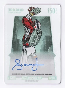 Bo Jackson Battle Arena Update Andruw Jones Auto OnCard 'Curacao Kid' Steel Foil - Picture 1 of 2