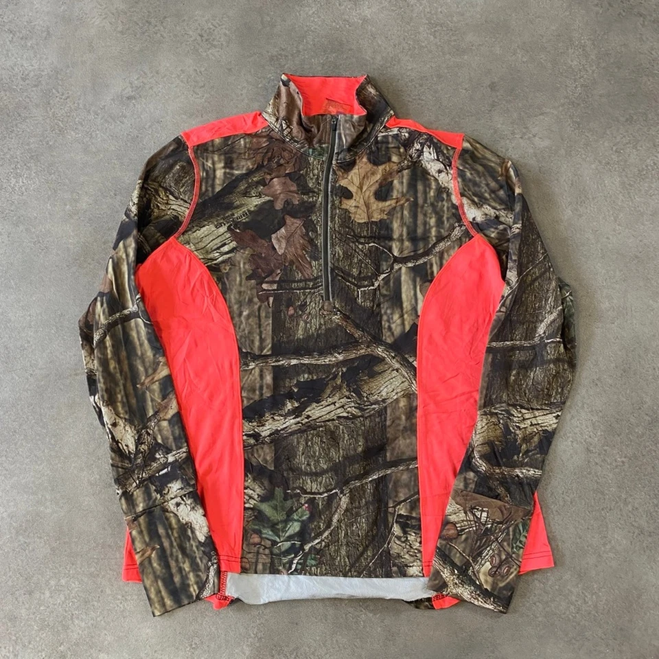 Sudadera Real Tree para mujer XL 1/2 cremallera camuflaje ropa deportiva jersey, verde Foto 1 de 4