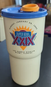 Vaso Tupperware Vintage Thristquake Super Bowl XXIX Miami FL 2414 30 OZ - Imagen 1 de 7