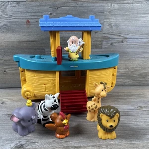 Fisher Price Little People 2005 juguete para niños Arca de Noé con animales y Noé - Imagen 1 de 10