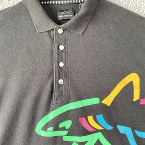 Polo Vintage Greg Norman Collezione Shark Collab All Over AOP Uomo XL - Foto 1 di 7