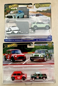 HOT WHEELS Car Culture Twin Set Mini & Austin Pickup + TEAM TRANSPORT TOYOTA - Picture 1 of 4