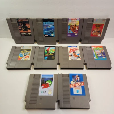 Nintendo NES Games Lot 10- Airwolf, Silent Service, Marble Madness, Golf & More - Image 1 of 4