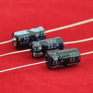 Condensador electrolítico axial 50V 22F 5 piezas para amplificador de tubo de guitarra de audio hágalo usted mismo - Imagen 1 de 1