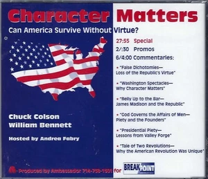 Chuck Colson & William Bennett - Character Matters - NEUE CD NOCH VERSIEGELT - Bild 1 von 1