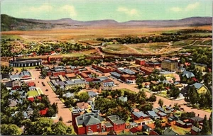 Postal de lino Bird's-Eye View Raton Nuevo México - Imagen 1 de 2