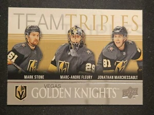 19-20 Upper Deck Fleury Stone Marchessault Team Triples 🚨🚨🚨 Golden Knights  - Picture 1 of 2