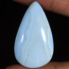 Natürliche blaue Spitze Achat Cabochon Edelstein Birne Cabochon 29,10 Karat. 20x34x05mm R39