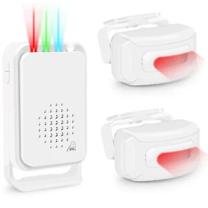 Driveway Alarm 1 Receiver 2 PIR Motion Sensor Detector Infrared Alert System Kit - Picture 1 of 12