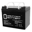 Mighty Max ML35-12INT - 12 Volt 35 AH, Internal Thread (INT) Terminal, Rechargea
