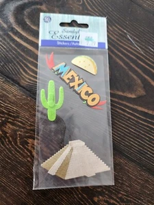 Sandylion Essentials Travel Mexico Cactus Taco Stickers RETIRED #13 - Picture 1 of 4