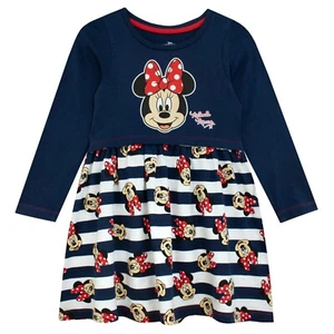 Disney Minnie Mouse Dress | Long Sleeve Minnie Mouse Dress For Girls - Picture 1 of 7