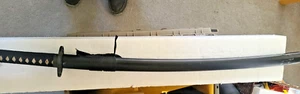 RARE VINTAGE ASIAN INSCRIPTED 28.5" HIGH/CARBON STEELBLADE SAMURI SWORD/SCABBARD - Picture 1 of 10