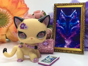 Toys, Mini Pet Shop, Short Hair, Yellow Cat, Ooak Custom, Hand Painted - Picture 1 of 3