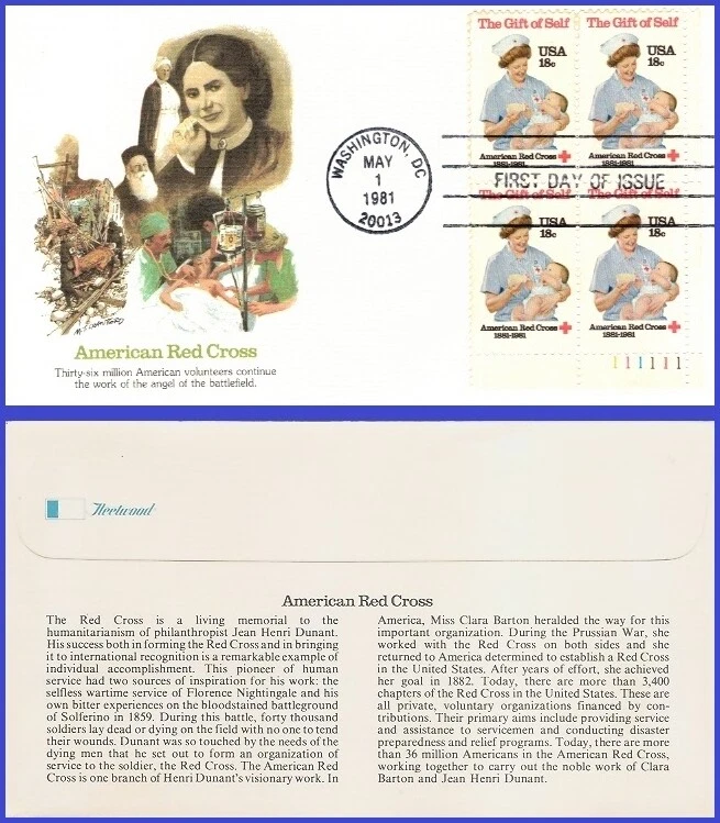 USA5 #1910 U/A FLEETWOOD FDC PB4  American Red Cross Centennial - Image 1 of 1