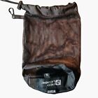 Backpack Fabric Mesh Drawstring Bag Black Quick Dry Travel Hook  Camping 6 x 9 R