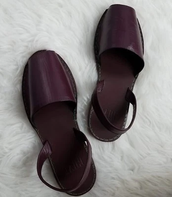 Sandalias de cuero Goya para hombre con correa trasera talla EU 41 US 8 vino F1 Foto 1 de 4