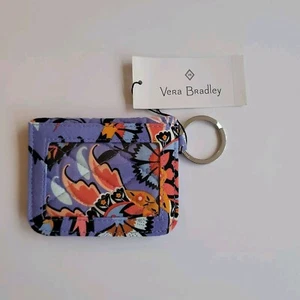 Vera Bradley Campus Double ID Mural Garden Purple Floral Wallet NWT - Picture 1 of 4