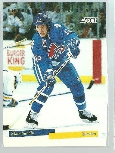 1993-94 Score International Stars #10 Mats Sundin (ref 96285) - Image 1 of 1