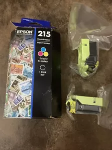 Inchiostro originale Epson 215 nero e colore T215 WorkForce WF100 2 PEZZI - scadenza 02/2027 - Foto 1 di 5