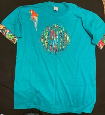 Vintage 50/50 Heavyweight Jerzees T-Shirt with Parrot cage Foto 1 de 4