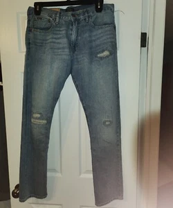 RALPH LAUREN POLO Sullivan Slim Repaired Patchwork Distressed jeans sz  32 x 32 - Picture 1 of 14