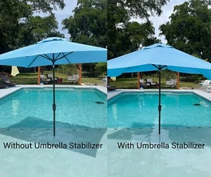 Adaptador estabilizador de paraguas de piscina para mangas de montaje/agujero de paraguas de piscina en tierra - Imagen 1 de 5