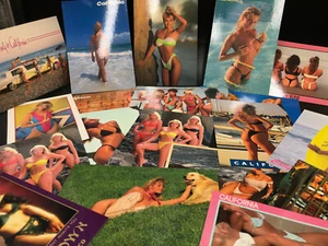 Lot 19 California Girls Pinups Postcards beach Surf GGA bikini 1980s 1990s - Picture 1 of 9