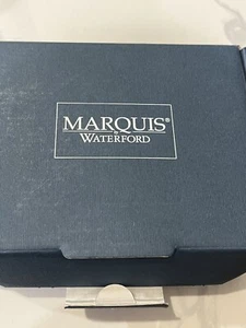 Marquis By Waterford Crystal Desk Clock Arabesque Pattern square needs battery - Picture 1 of 3
