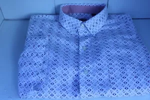 NUEVA CAMISA VAN HEUSEN HOMBRE ALGODÓN TALLA L COLOR ARÁNDANO MANGA CORTA - Imagen 1 de 6