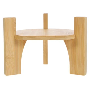 Bamboo Stand Drink Dispenser Base Beverage Holder Display - Picture 1 of 12