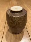 Tea Caddy Bizen Chaire Pottery Container Canister Tea Ceremony Japan U-0867