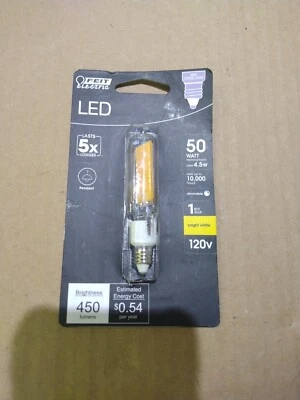 Feit Electric T4 E11 Led Bulb Warm White 50 Watt Equivalence 1 Pk - Image 1 of 4