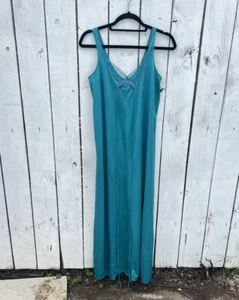 Blue Butterfly Teal Vintage Dress Marked Small - Picture 1 of 5