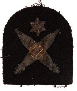 INSIGNIAS DE GORRA MILITAR BRITÁNICA, insignia de torpedomano líder de la Marina Real Canadiense, Segunda Guerra Mundial - Imagen 1 de 2