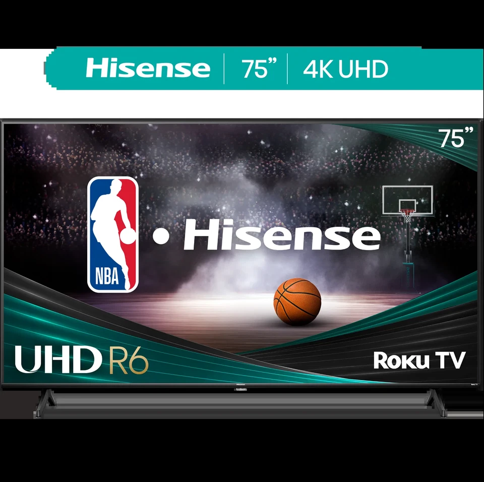 Hisense 75" Class 4K UHD LED LCD Roku Smart TV HDR R6 Series 75R6E4
